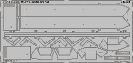 1:35 Valentine Mk.II/IV desert fenders
