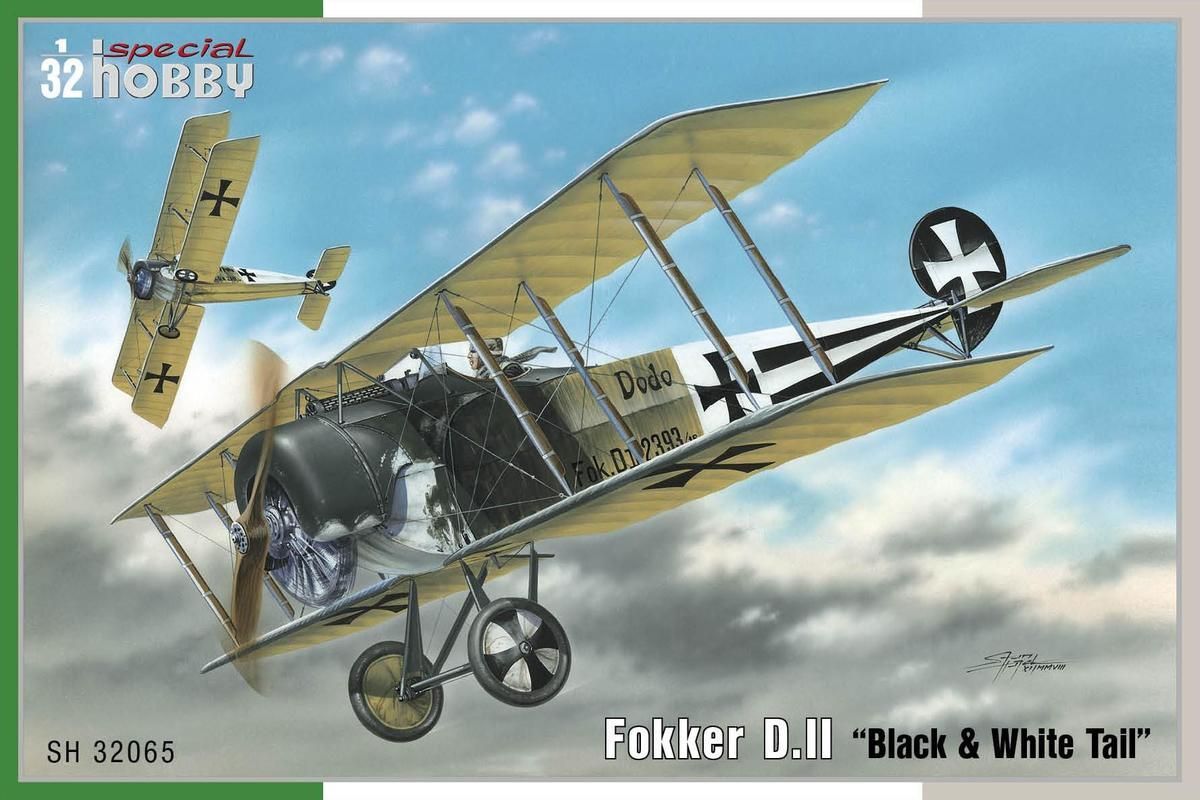 1:32 Fokker D.II Black & White Tail