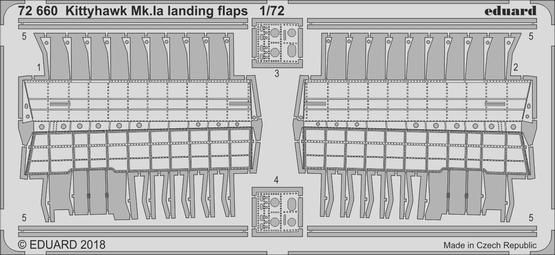 1:72 Kittyhawk Mk. Ia vztlakové klapky