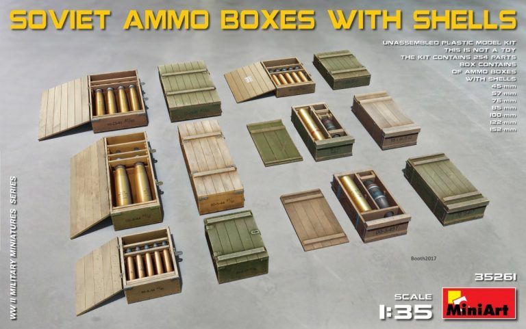 1:35 SOVIET AMMO BOXES w/SHELLS