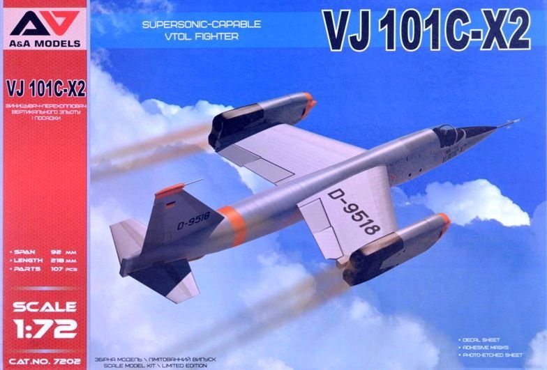 1:72 VJ 101C-X2 Supersonic VTOL Fighter