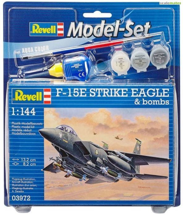 1:144 F-15E Strike Eagle & bombs Model-Set