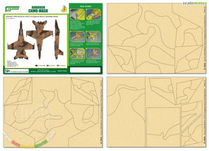 1:48 Airbrush CAMO-MASK F/A-18 Aggressor Brown Camouflage Scheme
