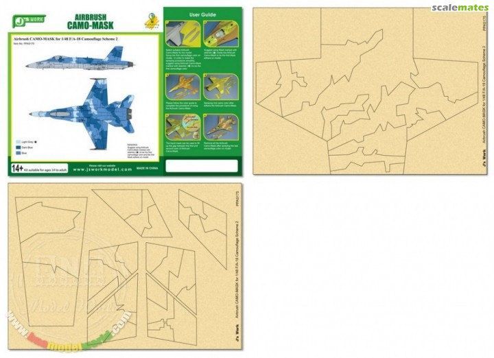 1:48 Airbrush CAMO-MASK F/A-18 Camouflage Scheme 2