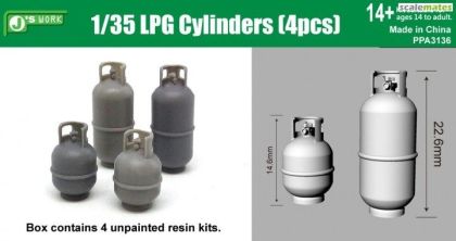 1:35 LPG CYLINDERS (4pcs)