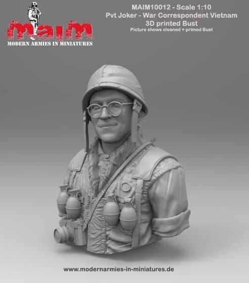 1:10 Pvt Joker - War Correspondent Vietnam -Full Metal Jacket- Bust