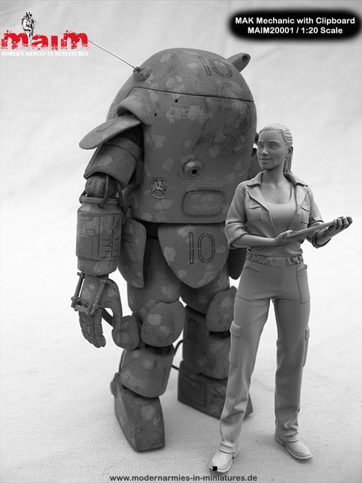 1:20 MaK - Mechanic with Clipboard