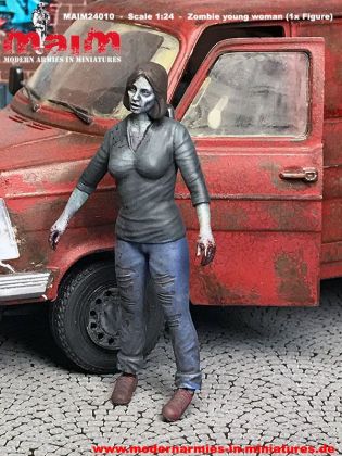 1:24 Zombie - young woman -the walking dead
