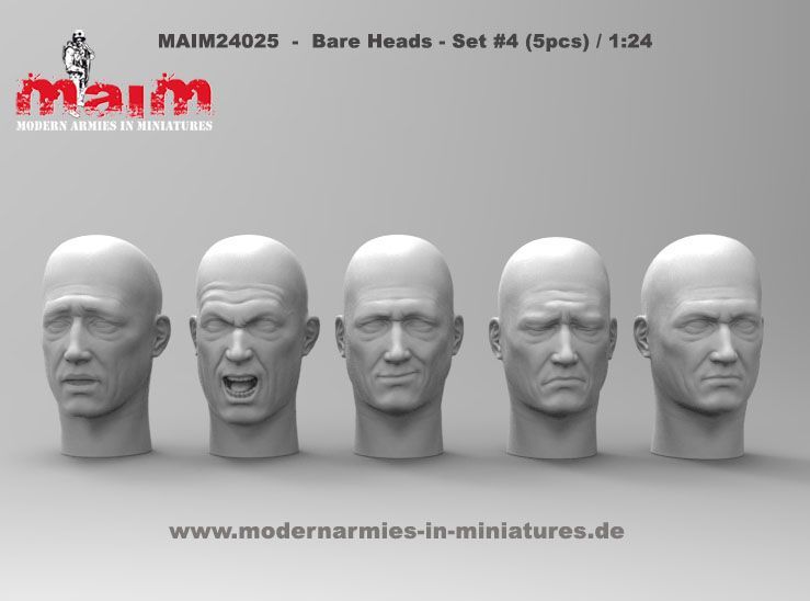 1:24 Bare Heads - Set #4