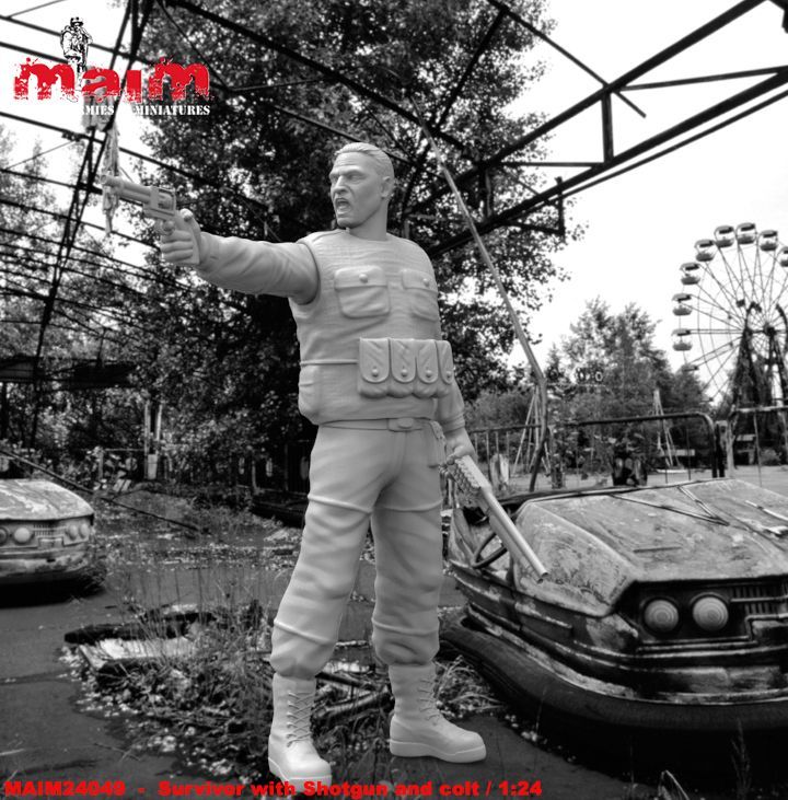 1:24 Survivor with Shotgun and colt