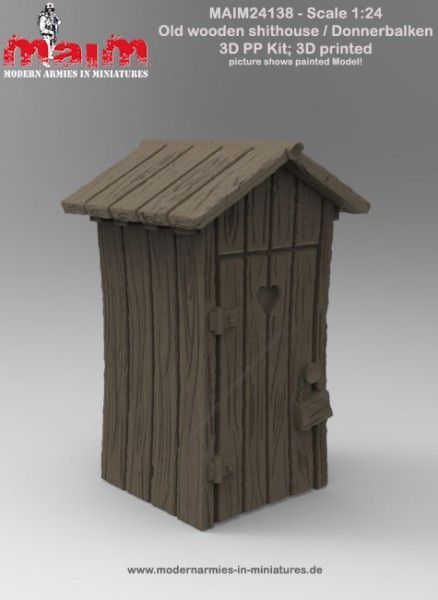 1:24 Old wooden Shithouse / Donnerbalken