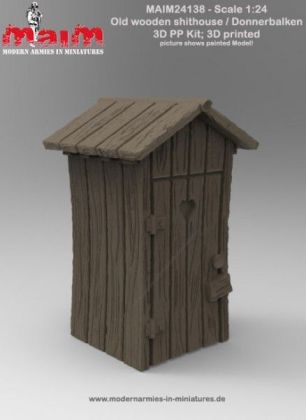 1:24 Old wooden Shithouse / Donnerbalken