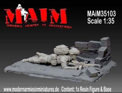 1:35 US Army GI - Saw Gunner with Base