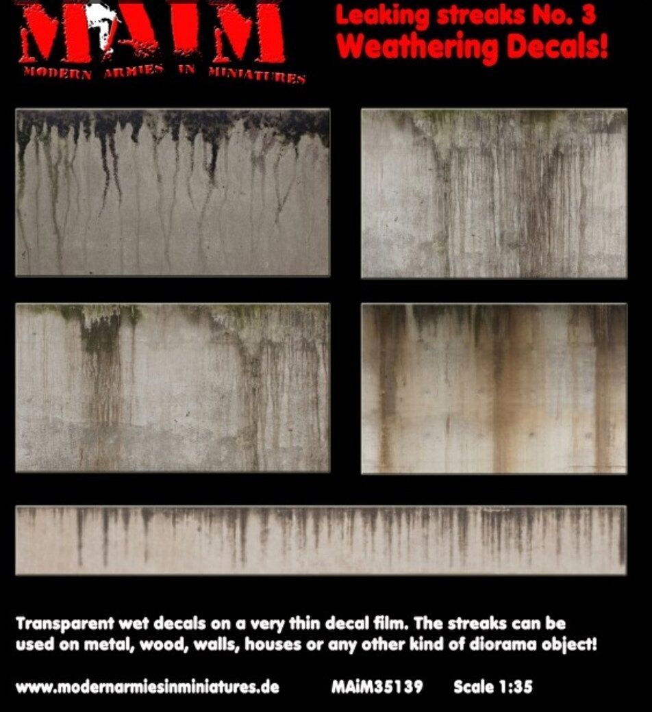 1:35 Leaking streaks No. 3 - Weathering Decals