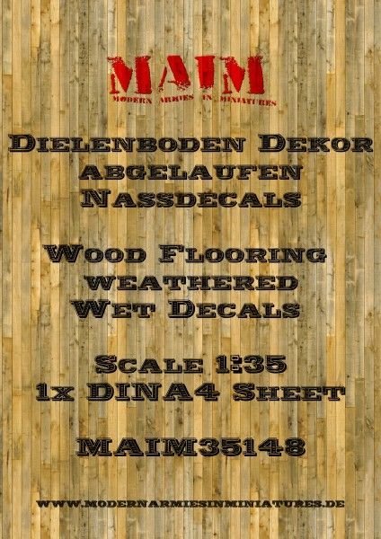 1:35 Dielenboden Dekor abgelaufen / gealtert - Decals
