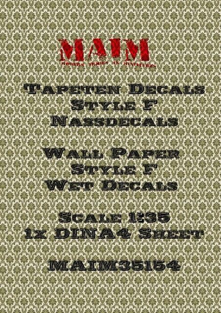 1:35 Tapeten Decals - Style F