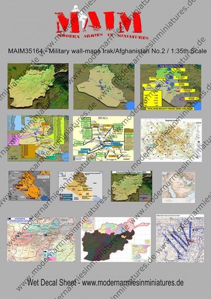 1:35 Military Wall Maps Irak/Afghanistan No. 2 - Decals