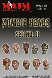 1:35 Zombie Heads (10 pcs) # Set 2