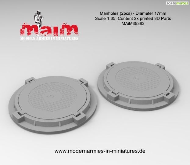 1:35 Manhole / Gullideckel (2pcs)