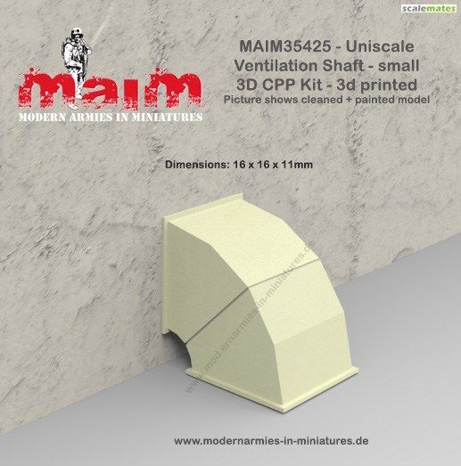 1:35 Ventilation Shaft - (small Version 16x16mm) / Uniscale