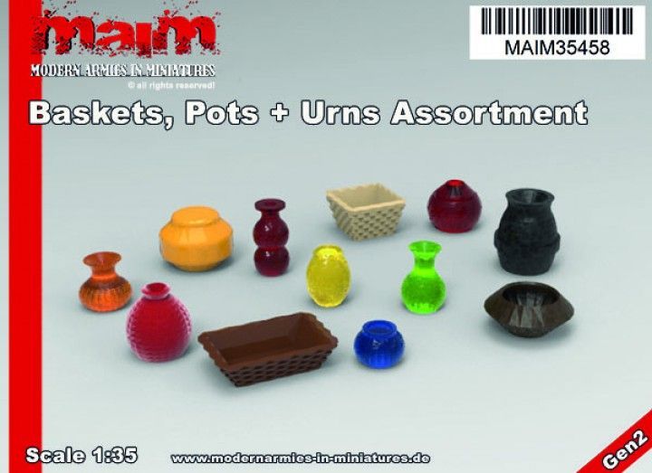 1:35 Baskets, Pots + Urns Assortment
