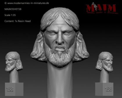 1:35 Iraqi Character Head - Angry Face Impression #0158