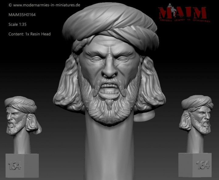 1:35 Iraqi/Afghan Character Head No. D #0164