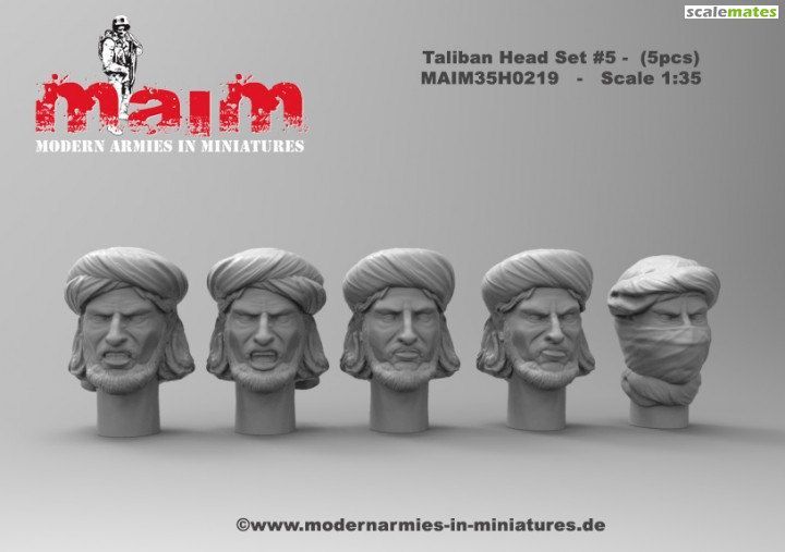 1:35 Taliban Head Set #5 (5 Pcs.)