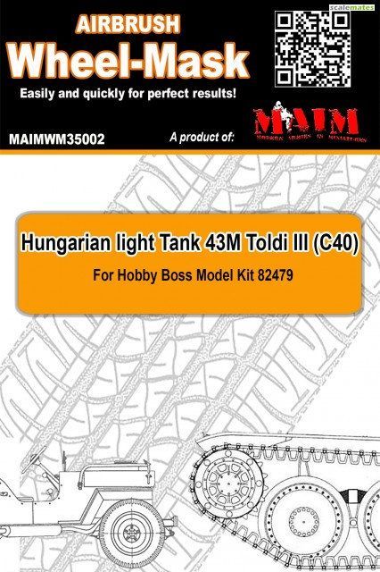 1:35 Hungarian Light Tank 43M Toldi III (C40) - Wheel Mask Hobby Boss 82479