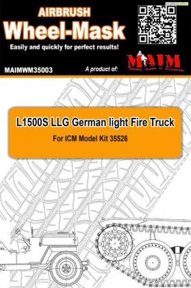 1:35 L1500S LLG German light Fire Truck - Wheel Mask (ICM35526)