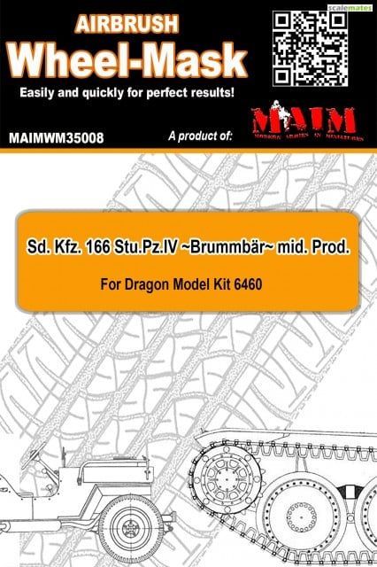 1:35 Sd. Kfz. 166 Brummbär mid. Prod. - Wheel Mask (Dragon Model 6460)