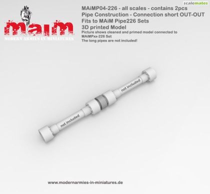 Pipe Construction - Connector short OUT-OUT for MAiMPxx-226 Pipes / All Scales