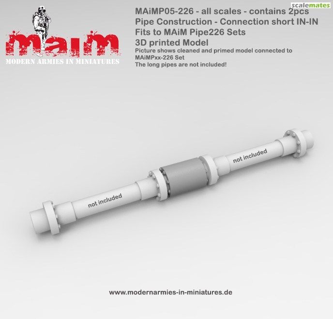 Pipe Construction - Connector short IN-IN for MAiMPxx-226 Pipes / All Scales