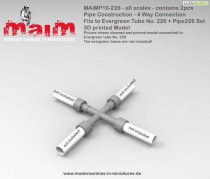 Pipe Construction - 4 Way Connection for Evergreen 226 / All Scales