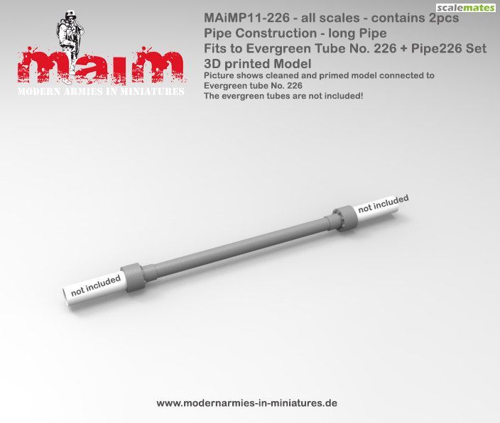 Pipe Construction - long Pipe for Evergreen 226 / All Scales