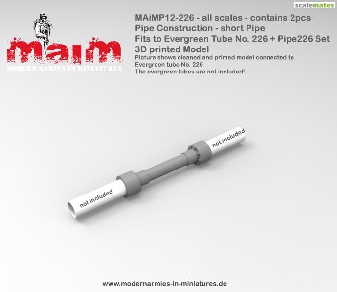 Pipe Construction - short Pipe for Evergreen 226 / All Scales