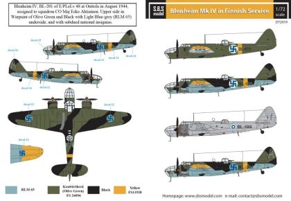 1:72 Bristol Blenheim Mk. IV. in Finnish Service
