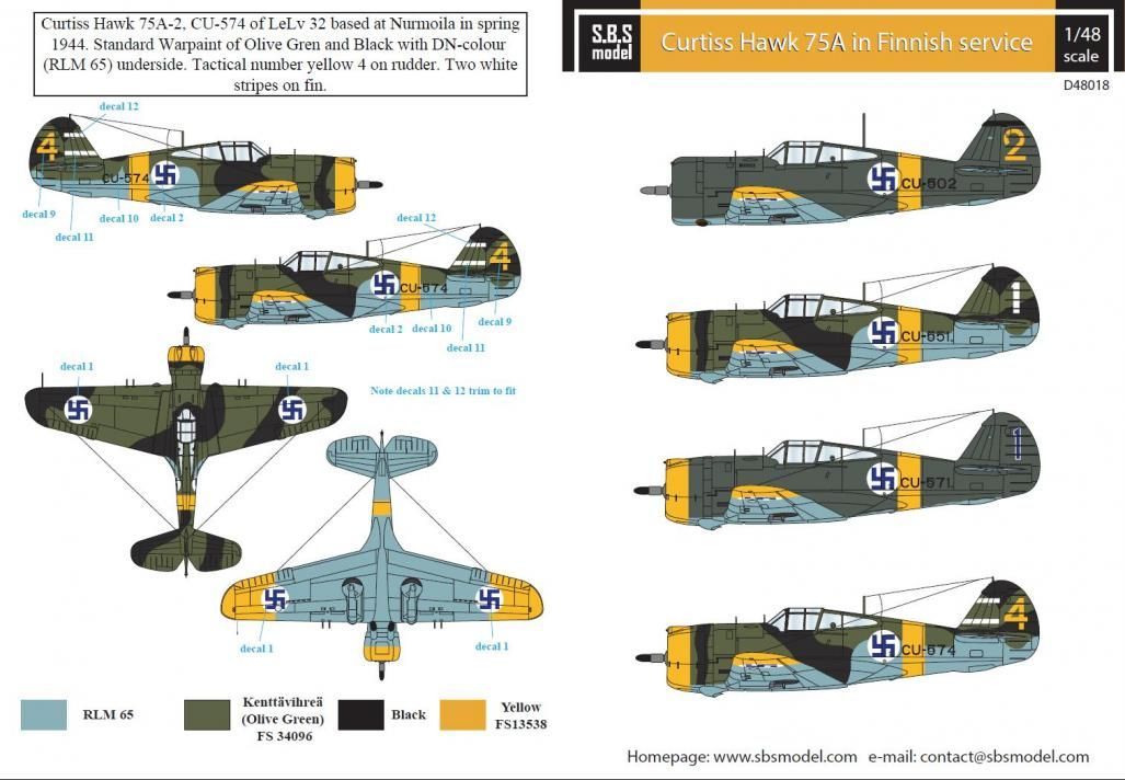1:48 Curtiss Hawk 75A in Finnish Service