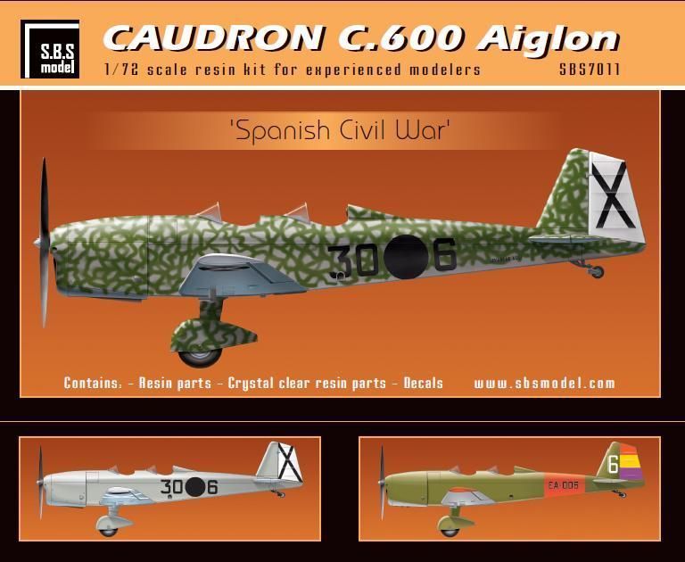 1:72 Caudron C.600 Aiglon 'Spanish Civil War' full kit
