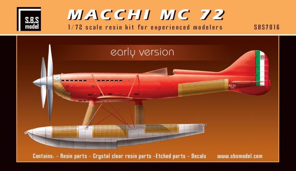 1:72 Macchi MC 72 'Early Version' full kit