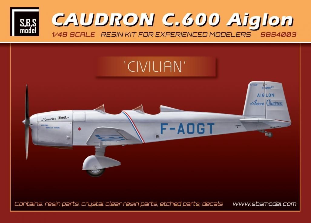 1:48 Caudron C.600 Aiglon 'Civilian' full kit
