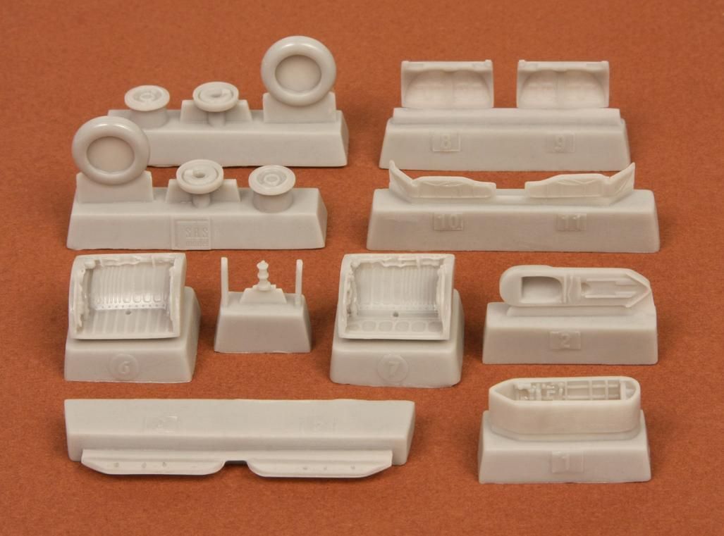 1:72 Mig-21bis wheel bays and wheels