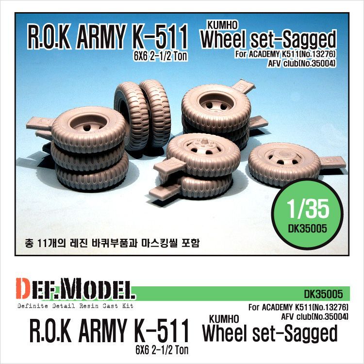 1:35 R.O.K K511 Wheel set- sagged
