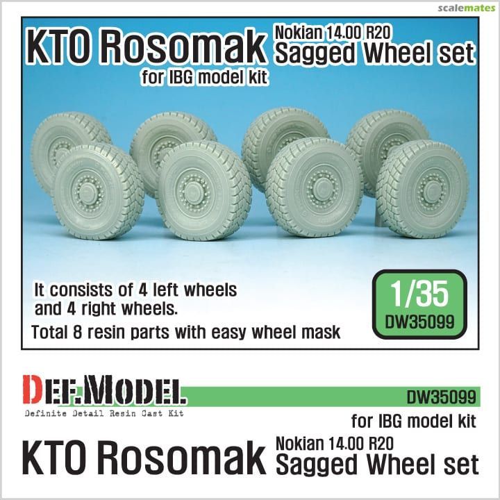 1:35 KTO Rosomak Nokian Sagged Wheel set