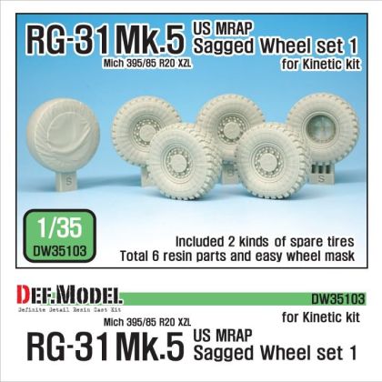 1:35 RG-31 Mk. 5 Sagged Wheel Set 1
