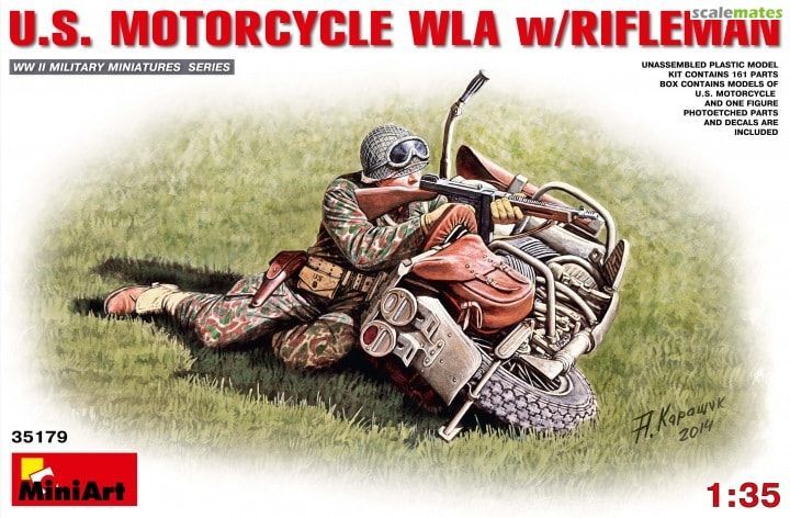1:35 US Motorcycle WLA w/Rifleman