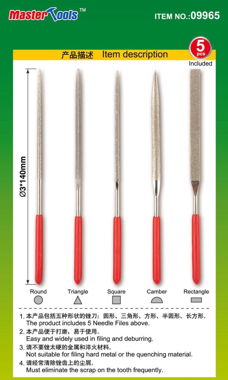 Assorted Diamond Files Set (Grit Size:150#)-?3*140m