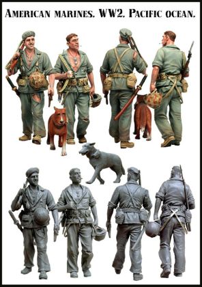 1:35 American Marines WW2 Pacific Ocean