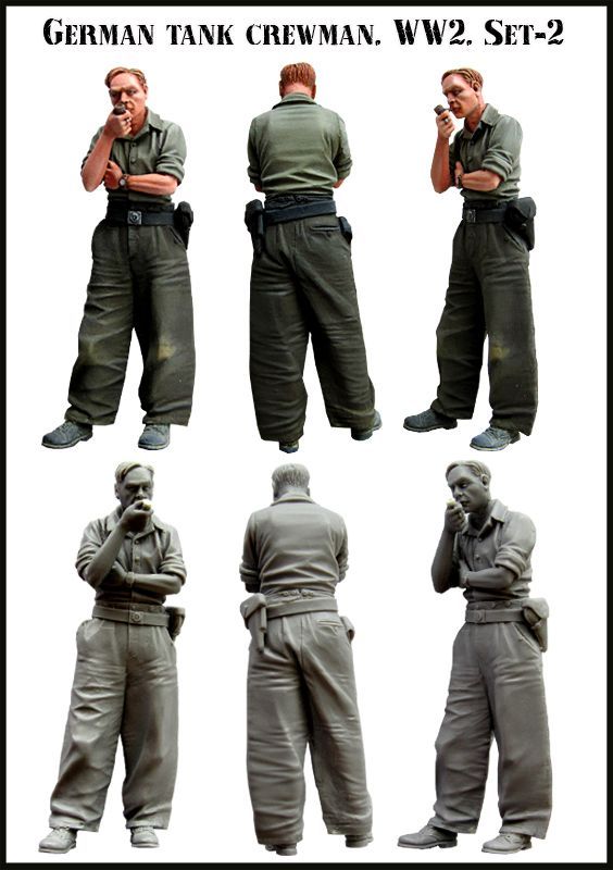 1:35  German Tank Crewman WW2. Set-2