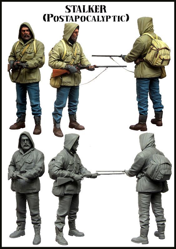 1:35 Stalker in Green Hoodie (Post Apocalyptic)